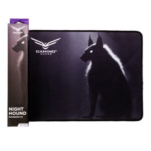 Naceb Technology Mousepad Gaming Naceb NA-2697 Night Hound 12.2 x 9.4 pulgadas - Superficie Antideslizante, Alta Precisión