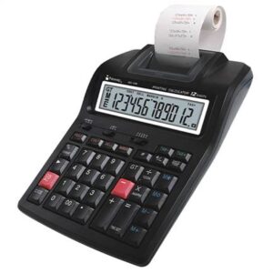 Calculadora Sumadora Nextep NE-195 con Impresora 2 colores con 12 Dígitos - 35 teclas medidas 17cm por 24 cm utiliza rollos de tinta IR-40T
