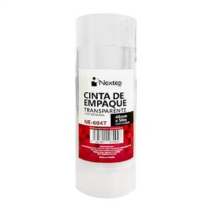Cinta de Empaque Transparente Nextep NE-604T Uso General 48mm x 50 mts paquete con 6 piezas