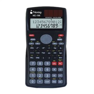 Calculadora Científica Nextep NE-196 10+2 Dígitos Doble línea - 240 Funciones Solar/Batería