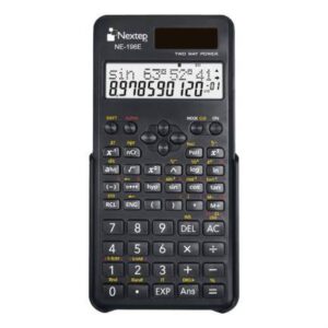 Calculadora Científica Nextep NE-196E 10+2 Dígitos Doble línea 50 teclas - 240 Funciones Solar/Batería