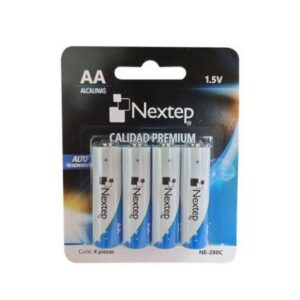 Pila Nextep AA NE-280C Alcalina LR6 1.5V con 4 Piezas Presentación en Blister