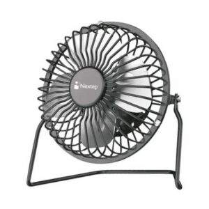 Mini Ventilador de Escritorio Nextep NE-690 metálico color gris con conexión de USB