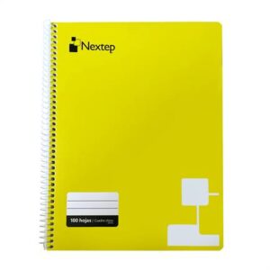 Cuaderno Nextep Profesional NE-007C Cuadro Numero 5 con 100 hojas Estilo Espiral pasta semi Rígida papel Bond 55 gr/m2 mide 20.3 cm x 26.3