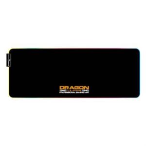 Nextep Tapete Gamer Dragon NE-483R XT RGB Grande para Teclado y Mouse Medidas 80x 35x0.4 Diseño Texturizado Control de iluminación RGB