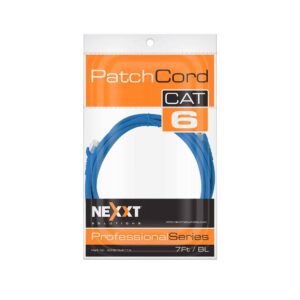 NEXXT AB361NXT13 Cable patch cord Cat.6 UTP - multifilar, con revestimiento tipo CM, 2.31M, Azul 24AWG