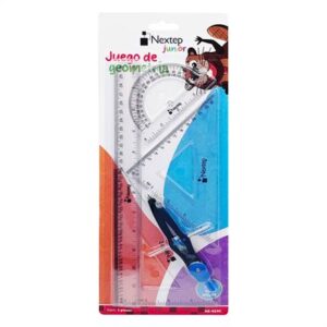 Juego de Geometría Grande Nextep NE-024C transparente de plástico con 5 piezas 1 regla 30cm