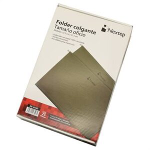 Folder Colgante Económico Nextep NE-014O color Verde con 25 piezas tamaño Oficio