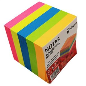 Nota Adhesiva Nextep NE-056 2x2 Color Neon con 5 bloques de 100 hojas cada uno