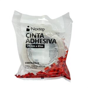 Cinta Adhesiva Nextep NE-608S Corte Fácil 24mm x 65mm mts con 2 piezas
