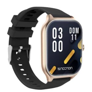 NECNON NBSW112021 Smartwatch nsw-101 2.01 ip67 bt 5.0 app fitpro bat 180 mah mide calorias fc con vibración multimedia función buscar y fotos a distancia negro/dorado