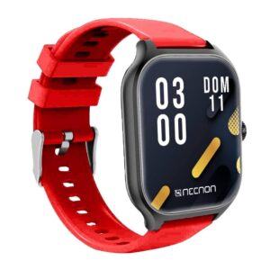 NECNON NBSW112521 Smartwatch nsw-101 2.01 ip67 bt 5.0 app fitpro bat 180 mah mide calorias fc con vibración multimedia función buscar y fotos a distancia negro/rojo