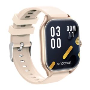 NECNON NBSW113421 Smartwatch nsw-101 2.01 ip67 bt 5.0 app fitpro bat 180 mah mide calorias fc con vibración multimedia función buscar y fotos a distancia beige/dorado