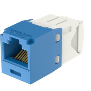 Modulo mini - com marca PANDUIT modelo CJ688TGBU - Cat 6e, de tipo UTP, con 8-Posiciones de cable, tipo Universal, color azul de tipo TG.