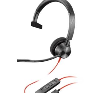 PLANTRONICS HP Poly Blackwire 3315 - Alambricos, USB-A, Monoaural, certificacion Microsoft Teams