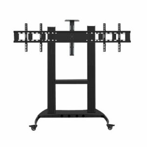 Soporte de piso 2 pantallas - 60 a 86 pulgadas, móvil, resistencia 130 kg, 6006412 BROBOTIX