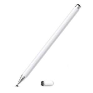 Lápiz-Pluma Stylus Capacitiva - para Tableta, Celular, Pantallas Touch, Universal, Blanca, 6007174, BROBOTIX