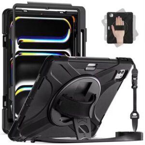 Funda protector c/correa - uso rudo, giro 360º, p/ipad ipad pro 11.0 m4 2024, c/mica, BROBOTIX, 6007266