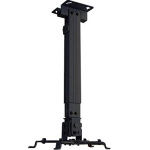 Soporte de Proyector Universal - para Techo ó Pared, Expandible de 63 A 100 cms, en Acero, con Resistencia de 10 kgs, Color Negro, BROBOTIX 6006764