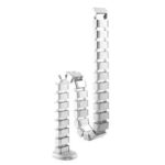 Organizador de cables en vertical articulado - material abs y acero, color plata, 6007143 BROBOTIX