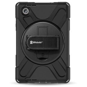 Funda protector c/correa - uso rudo, giro 360°, para lenovo tab k10 tb311fu, con mica, 406078, BROBOTIX