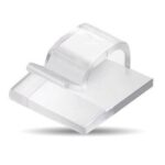 Organizador de cables - organizador adhesivo para cables, paquete con 24 piezas, color transparente, 406320, BROBOTIX