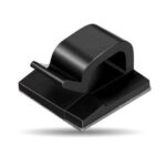 Organizador de cables - organizador adhesivo para cables, paquete con 24 piezas, color transparente, 406337, BROBOTIX