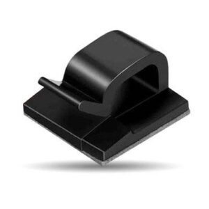 Organizador de cables - organizador adhesivo para cables, paquete con 24 piezas, color transparente, 406337, BROBOTIX