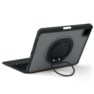 BROBOTIX 6009109 Funda con teclado bluetooth - panel táctil y rotación 360° magnética para ipad® a16, generacion 11, 10.9 pulgadas, desmontable, con ranura para lapiz optico