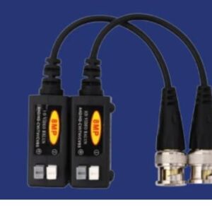 SAXXON VB - 01 Par de Transceptores Pasivos 4K 8MP Video Baluns - Botón Push Superior, Empalmes Ordenados, 4K hasta 150m, 4MP a 200m, 1080p hasta 250m