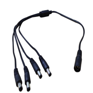 SAXXON PSUWB07 - Divisor de Energía para 4 Cámaras/ 1 Conector Hembra + 4 Conectores Macho/ 2.1 mm