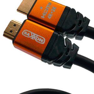 SAXXON SX015HDC - Cable HDMI de 1.5 metros de alta velocidad Resolución 4K / Canal de retorno de audio (ARC) /Blindado / Chapado en oro