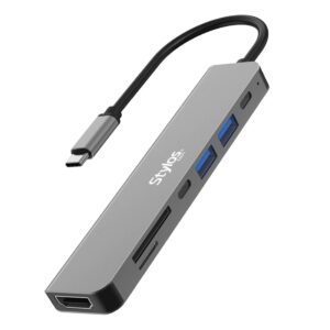 STCBHUB71G Hub 7 en 1 Stylos USB C Gris