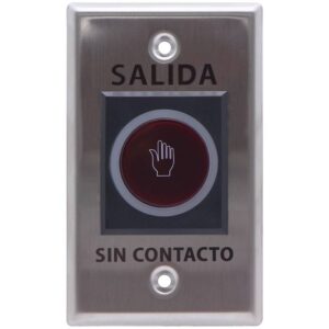 ZK TECO ZKTECO TLEB102 - Botón de Salida sin Contacto - Serie K11, Indicador LED, Acero Inoxidable, 12 VCC, Función NC/NO, Distancia de Detección hasta 10 cm