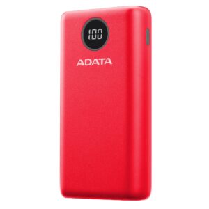 AP20000QCD-DGT-CRD PowerBank ADATA P20000QCD - 20, 000 mAh. Compatible con Qualcomm QC 3.0 y USB Power Delivery 3.0. indicador digital de carga y 2 puertos USB-A y 1 USB-C