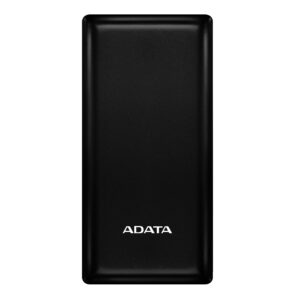 PowerBank ADATA C20 de 20 - 000 mAh. Carga simultánea 3 dispositivos. Con indicador LED de carga, dos puertos USB-A y un puerto USB-C. NEGRO. PBC20-BK