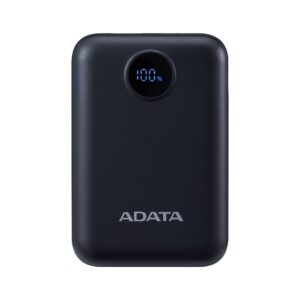 PowerBank ADATA C100 de 10 - 000 mAh. Carga simultánea de 2 dispositivos. Con indicador LED de carga. Color NEGRO. PC10022-12BK