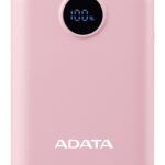 PowerBank ADATA C100 de 10 - 000 mAh. Carga simultánea de 2 dispositivos. Con indicador LED de carga. Color ROSA. PC10022-12PK