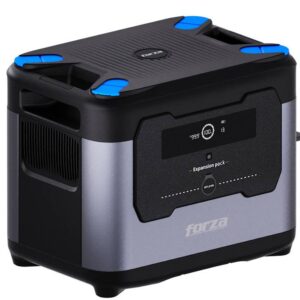 Batería de Expansión FORZA Titan (FPP-TP3000EB) - Capacidad 3071.25Wh, LiFePO4, Color Negro con Azul, compatible con FPP-TP3000