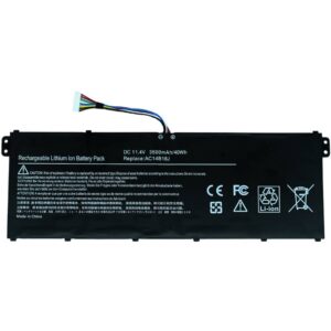Bateria para computadora marca OVALTECH OTRE3-112 - 11.4V 40Whr OTRE3-112 3 Celdas para Acer Aspire E3-111 - E3-112, E3-112M, E3-721, E5-771, AC14B18J AC14