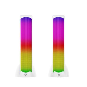BR-936989 Bocinas 2.0 Gamer Glimm Tower BG575 Balam Rush Conexión Bluetooth/Auxiliar - iluminación LED 3 modos, 10w RMS. Sonido estéreo, Alimentación 5 Vcc 1A, Tipo d