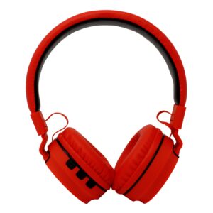 NECNON NCAB050200 Audifonos over-ear bluetooth nbh-05 mega bass radio fm micro sd 3.5mml manos libres rubberized rojo