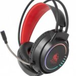 NECNON NBHG-KIMERA Audifonos headset gaming over-ear nbhg kimera rgb alambrico 3.5mm usb pc consolas celular microfono flexible inc adaptador rojo