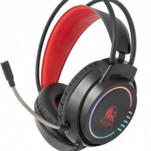 NECNON NBHG-KIMERA Audifonos headset gaming over-ear nbhg kimera rgb alambrico 3.5mm usb pc consolas celular microfono flexible inc adaptador rojo