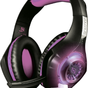 NECNON NCAGVI13SI Headset gaming over-ear nbhg viper led alambrico diadema flexible microfono 3.5mm usb pc consolas celular inc adaptador megabass fucsia
