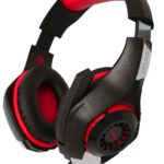 NECNON NCAGVI02SI Headset gaming over-ear nbhg viper led alambrico diadema flexible microfono 3.5mm usb pc consolas celular inc adaptador megabass rojo