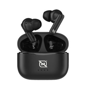 NECNON Audifonos in-ear NTWS-103 bluetooth 5.3 tws super bass manos libres hasta 5 hrs de duración - 4 indicadores de carga en dock, negro