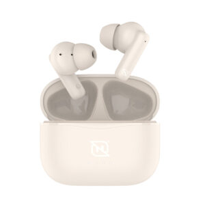 NECNON NBAB1314IB Audifonos in-ear ntws-103 bluetooth 5.3 tws super bass manos libres hasta 5 hrs de duración - 4 indicadores de carga en dock, beige