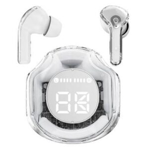 BROBOTIX Audifono bluetooth tws v5.3 - modelo moon, earbuds, in-ear, led digital, control táctil, universal, blanco, 6005842