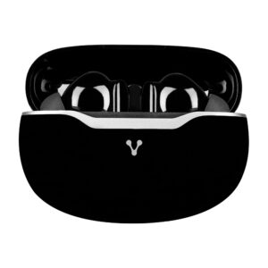 VORAGO ESB-450-BK Audífonos bluetooth 5.3 con hasta 18 hrs de reproducción - controles táctiles, función de manos libres y aplicación móvil para configuración, Color Negro